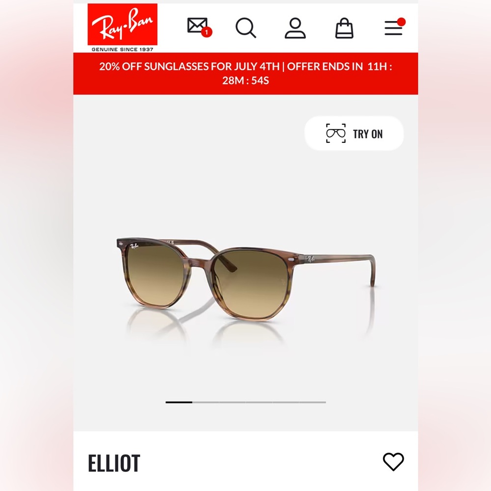 Ray-Ban Tortoise Shell Sunglasses with Gradient Lenses